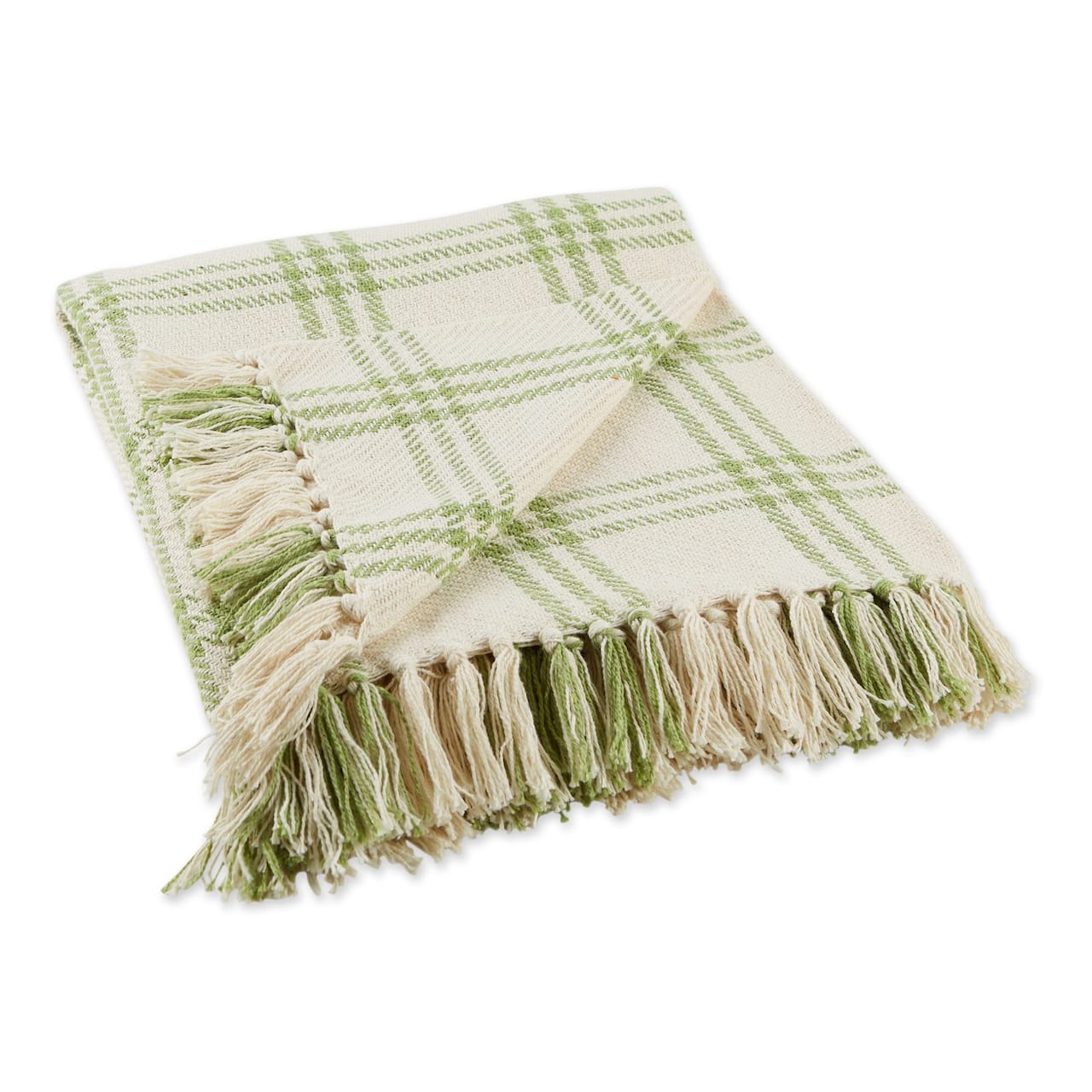 DII® Antique Green Modern Farmhouse Plaid Throw